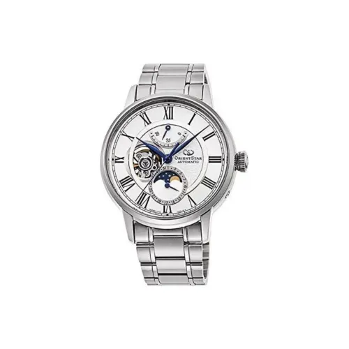 ORIENT STAR Автоматический Механический Механизм Стальной Ремешок Часы 41 мм Унисекс Белый Циферблат