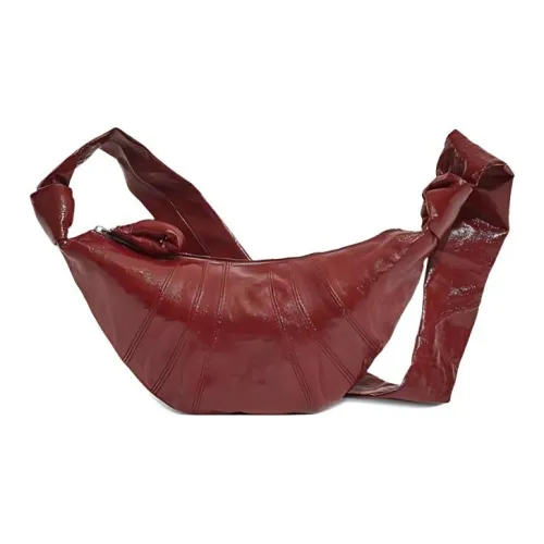 Lemaire Телячья кожа Круассан Сумка через плечо Маленькая Унисекс Красная