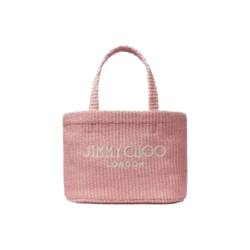 Jimmy Choo Raffia Tote Bag Shopping Bag Mini Women's Pink
