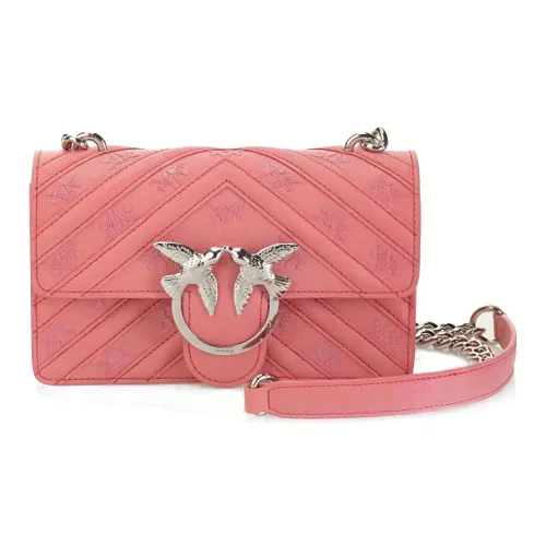 PINKO SIMPLY Кожа Swallow Сумка Сумка через плечо Сумка на плечо Мини Женская Розовая