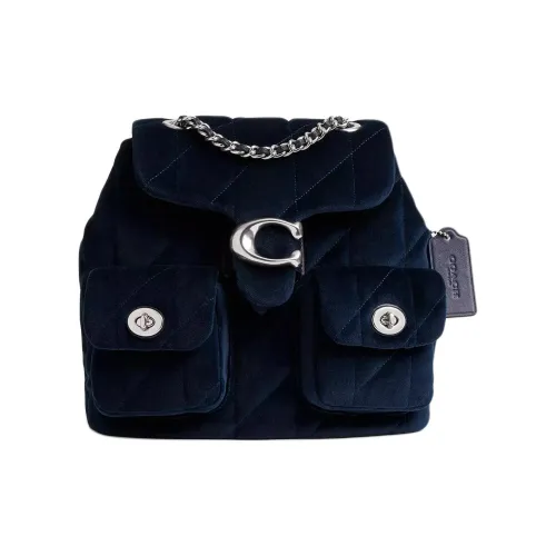 COACH Tabby Вельвет Рюкзак Средний Женский Синий