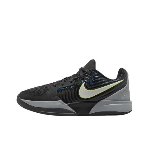 Nike Ja Morant 2 Slip-Resistant Abrasion-Resistant Breathable Low-Top Children's Basketball Shoes Black Gray Найк Ja Morant 2 Противоскользящий Устойчивый к истиранию Дышащий Низкий Верх Детские Баскетбольные Кроссовки Черный Серый