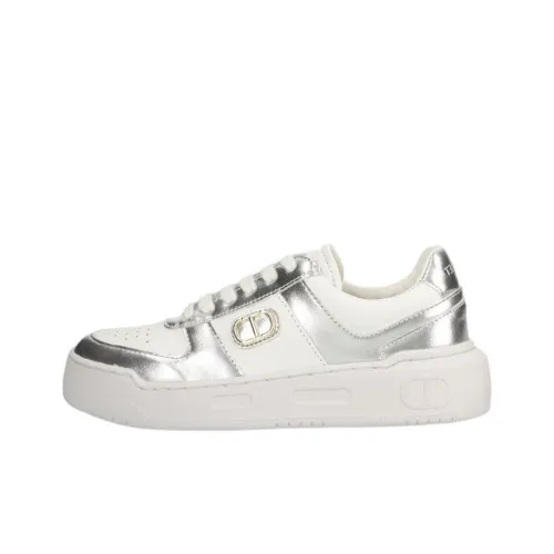TWINSET Milano Low Топ Скейтборд Кроссовки Женские Серебристые