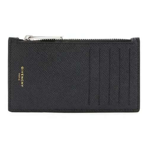 GIVENCHY Кожа Монета Держатель для карт Кошелек Мужской Черный