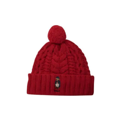 Polo Ralph Lauren Merino Wool Nylon Beanies Women's Red