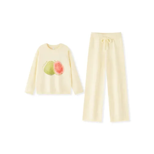 WANANNI Пижамный комплект женский светло-желтый
