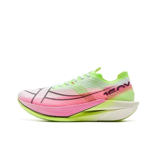 XTEP 160X 6,0 Беговые кроссовки Низкий верх Классический Белый/Цифровой Розовый/Призрачный Зеленый Мужской