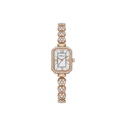 ABORNI Astral Series Кварцевый механизм ремешок из нержавеющей стали женские часы белый циферблат