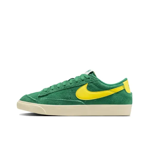 Nike Blazer Low '77 Slip Resistant Abrasion Resistant Low Top Скейтборд Кроссовки Unisex Зеленый Желтый