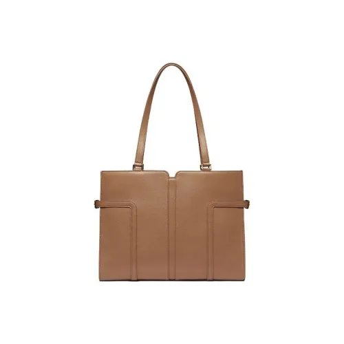 ZESH Сумка Tote из крупнозернистой текстуры коровьей кожи плечевая сумка большая женская темно-молочно-чайный черный