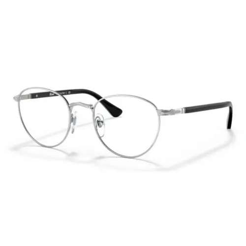 PERSOL Металл Круглые Оправы для Очков Унисекс Серебряный