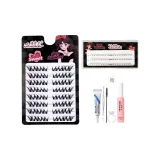 Кошка-Стиль Большие Игривые Накладные ресницы + 3 ряда нижних ресниц + Набор инструментов кисть для туши + Клей для красоты глаз