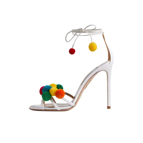 AQUAZZURA Fiesta one Ремень Сандалии 10,5 см Женские Белые