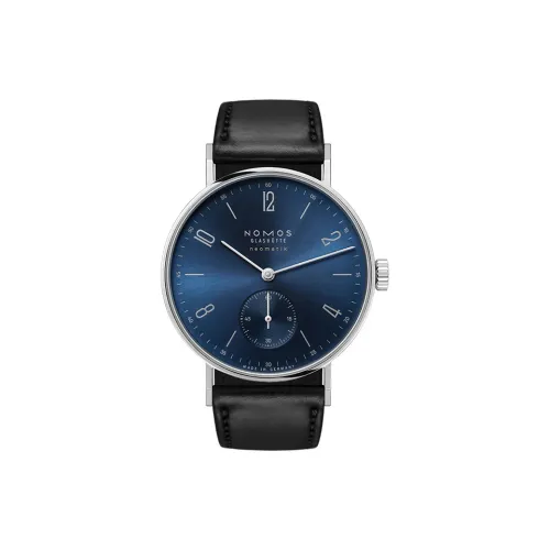 NOMOS Автоматический Механический Часы Мужские Циферблат Синий Нержавеющая Сталь Корпус Часы Кожаный Ремешок