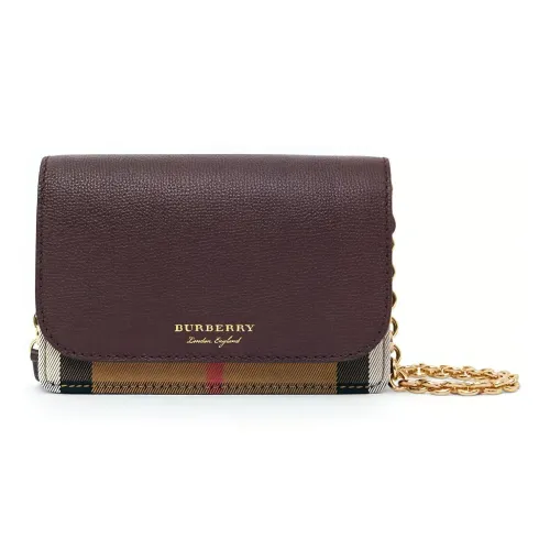 Burberry Сумка через плечо из коровьей кожи стандартная женская бордового цвета