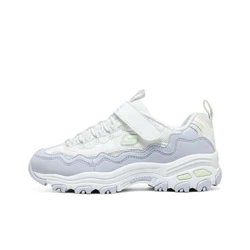 SKECHERS GIRLS Детская повседневная обувь Низкий топ Белый/Барвинок Унисекс