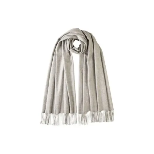 JOHNSTONS OF ELGIN Кашемир Палантины Женские Светло-Серый