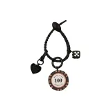 Чёрный покерный чип, карта (100)