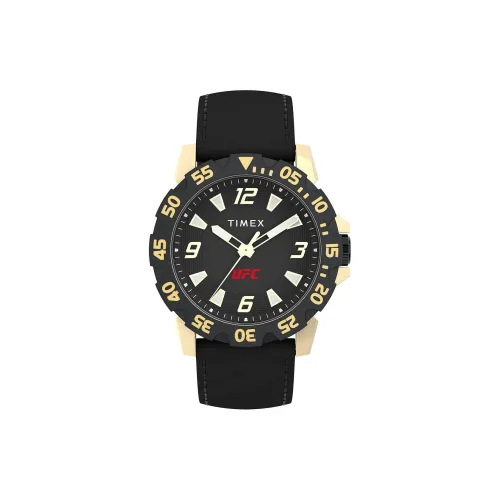 TIMEX UFC Street Champ Collection Мужские наручные часы Кварцевый механизм Силиконовый ремешок 42 мм Черный циферблат