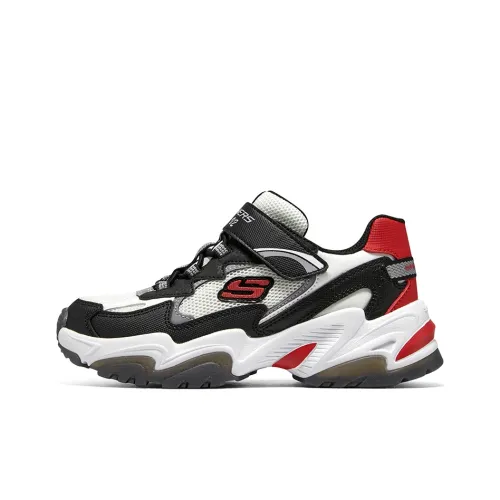 Skechers Stamina V2 Детская повседневная обувь Низкий топ Белый Черный Красный Школьный возраст