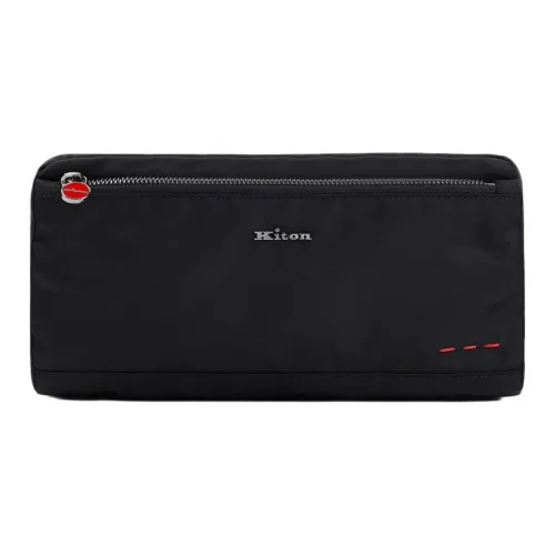 KITON Полиамид Клатч Мужской Черный