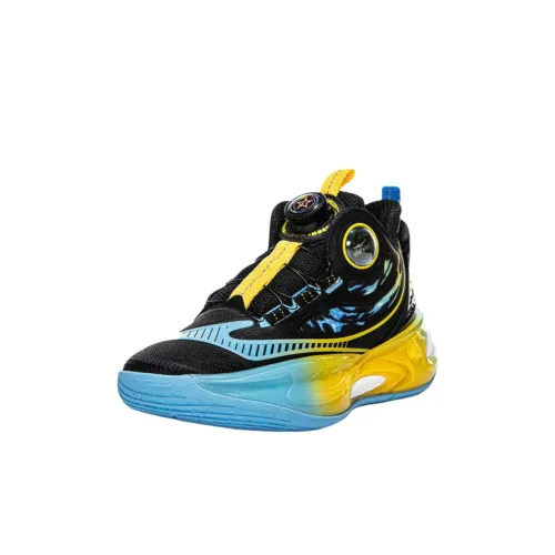 ERKE KIDS Анти-KICK Амортизация Низкий Топ Детские Баскетбольные Кроссовки Черный Синий Подростки