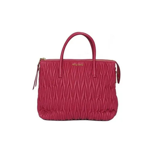 MIU MIU Lambskin Crossbody One Shoulder Bag Women's Red