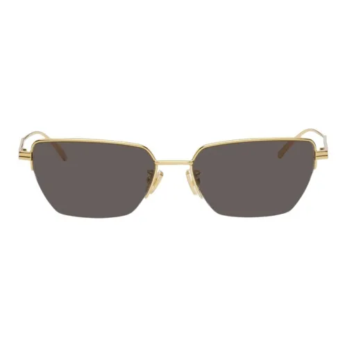 Bottega Veneta Металл Прямоугольные Солнцезащитные очки Мужские Золотые