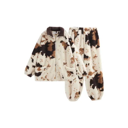 Same Language Пижамный комплект женский бежевый абрикосовый