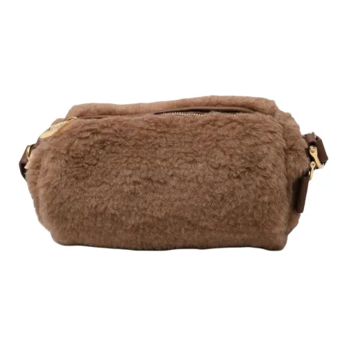 'S MAX MARA' Верблюжья шерсть Сумка через плечо Сумка на плечо Маленькая Женская Коричневая