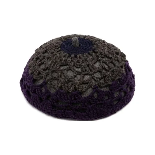 PRADA Шерсть Береты Женские Серый Фиолетовый