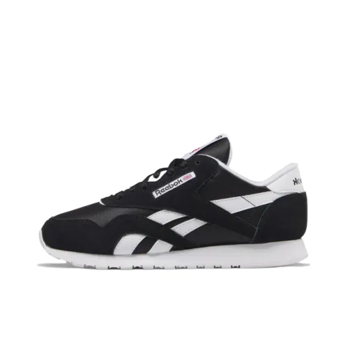 Reebok Classic Nylon Low Топ Беговые кроссовки Женские Черный белый