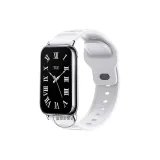 С рельефом, силиконовый ремешок - белый