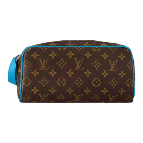 LOUIS VUITTON Покрытый холст Клатч Унисекс Gaston Синий