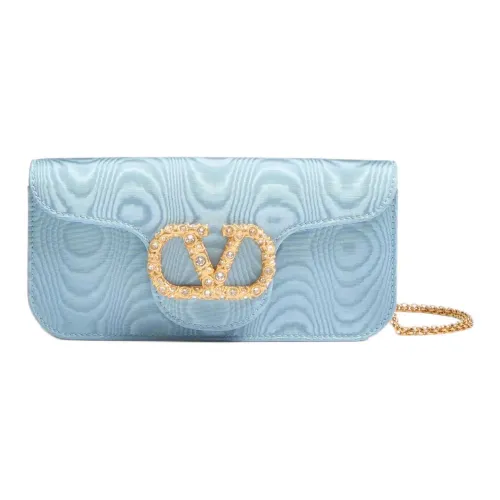 Valentino Locò Cloud Pattern Ткань Одно Плечо Через Плечо Клатч Женский Синий