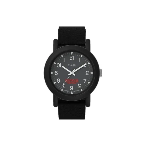 TIMEX Кварцевые часы Ткань Ремешок 40 мм Черный циферблат Унисекс