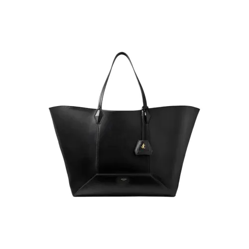 Jimmy Choo Телячья кожа Тоут Сумка Сумка для покупок Сумка Большая Женская Черная
