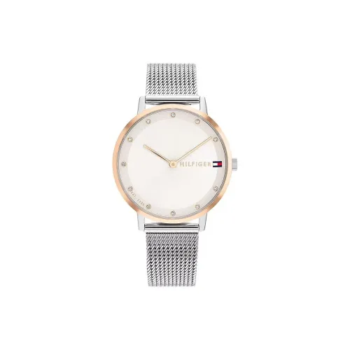 Tommy Hilfiger Women's Watch Кварцевый механизм Стальной ремешок 34 мм Белый циферблат