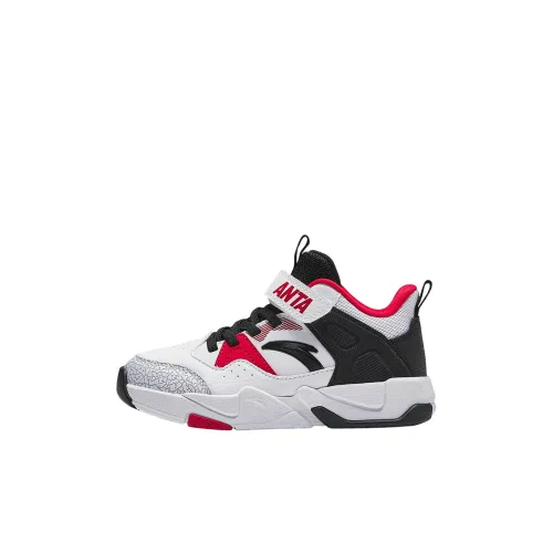 Antakids Легкие амортизаторы Shock Absorbers MID Топ Детские баскетбольные кроссовки Белый Черный Красный для детей 3-7 лет