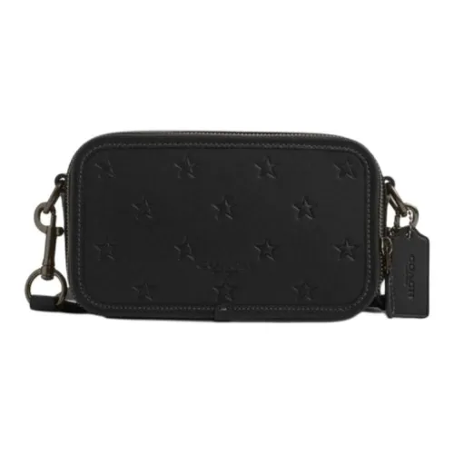 COACH Wyatt Коровья кожа Сумка через плечо Маленькая Унисекс Черная