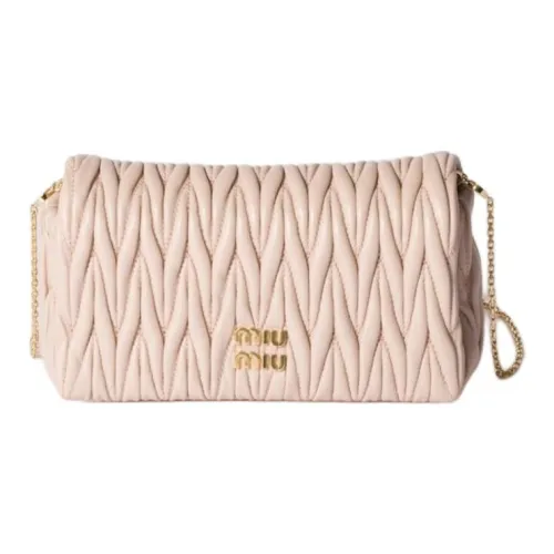 MIU MIU Matelassé Кожа Сумка через плечо Сумка на плечо Мини Женская Розовая
