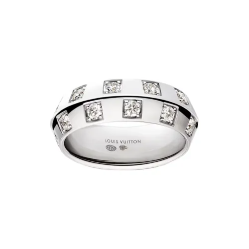 LOUIS VUITTON 18K Белое золото Кольца Унисекс Серебряный