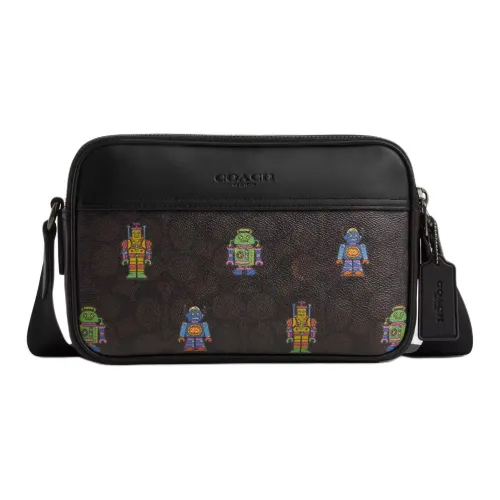 COACH Покрытый холст Сумка через плечо Средний Мужской Ореховое дерево Abundant