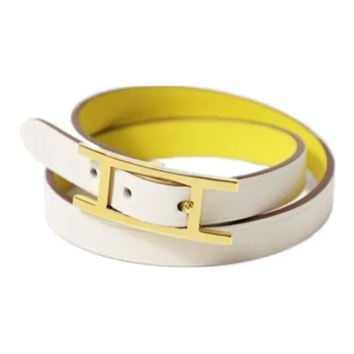 HERMES Кожа Браслеты Женские Белый Желтый
