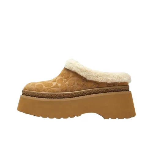 COACH Домашние тапочки 6,5 см Женские Коричневый