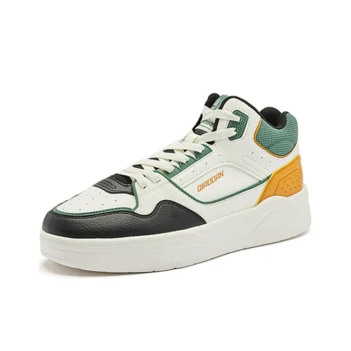 QIAODAN Mileage HI Термический противоскользящий высокий топ скейтборд обувь для мужчин белый зеленый черный