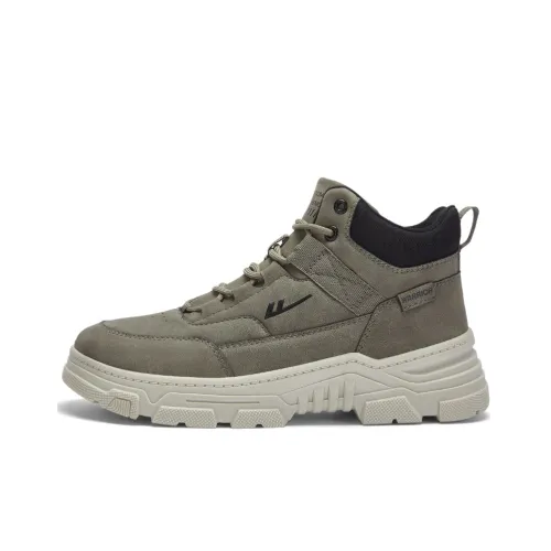 Warrior Shock Absorbers Slip-Resistant Abrasion-Resistant High Top Casual Shoes Men's Army Green Warrior Шок Absorbers Противоскользящие Устойчивые к Износу Высокие Топы Повседневная Обувь Мужская Армейский Зеленый