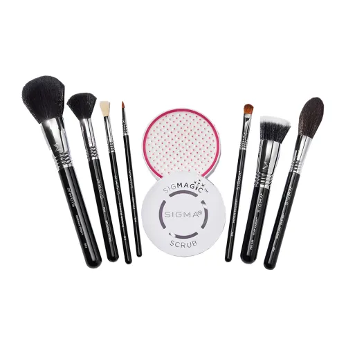 SIGMA BEAUTY Кисти для макияжа для лица и глаз портативный набор из 8 штук