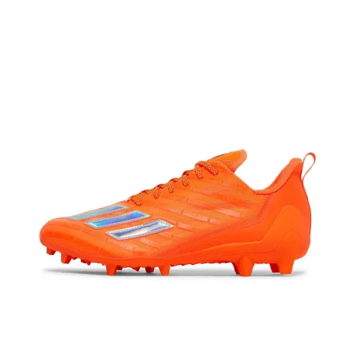Adidas Adizero Cleats Slip-Resistant Abrasion-Resistant Футбольные бутсы Мужские Оранжевые Серебряные