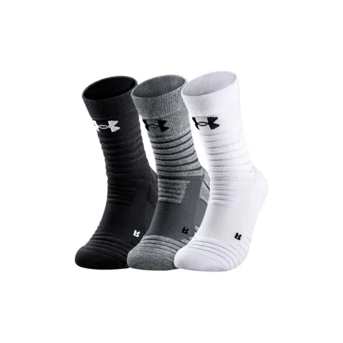 Under Armour 3 шт Черный/серый/белый Унисекс Колено высокие носки